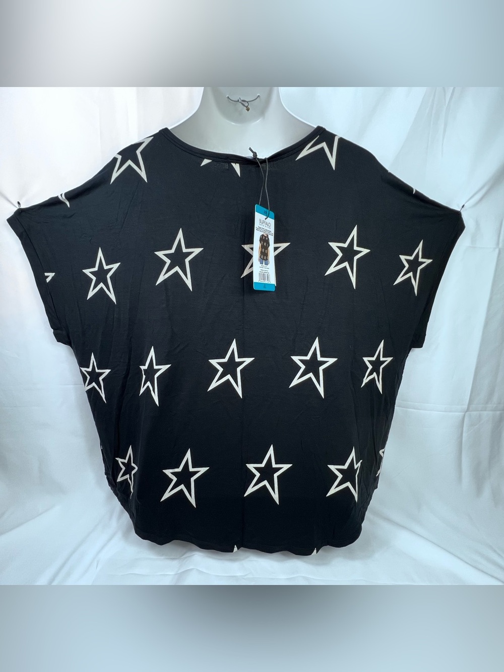Buffalo David Bitton Black Star Print Dolman Tunic